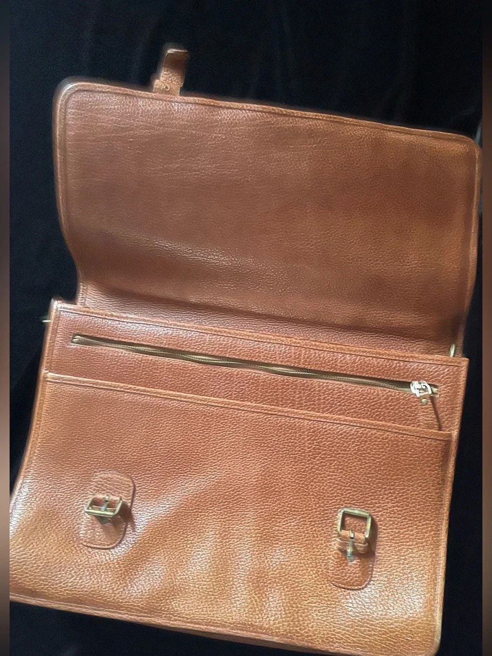 Polo Ralph Lauren Vintage Textured Leather Briefcase